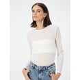 thumbnail image 1 of Fishnet Lined Long Sleeve Crew Neck T-Shirt, 1 of 6