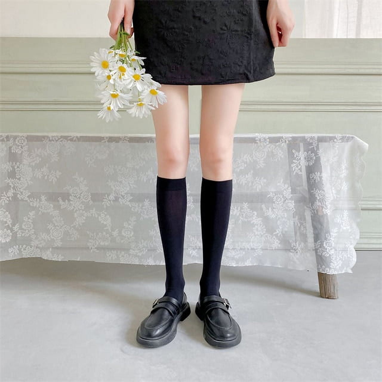 Fishnet Stockings Women Sexy Hollow Lace Lolita Knee Socks Anti ...