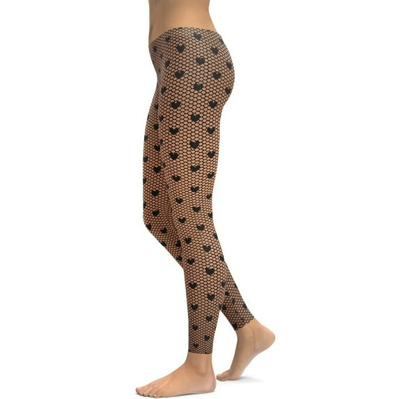 Fishnet Tights Print Leggings Size: S for Women | FIERCEPULSE