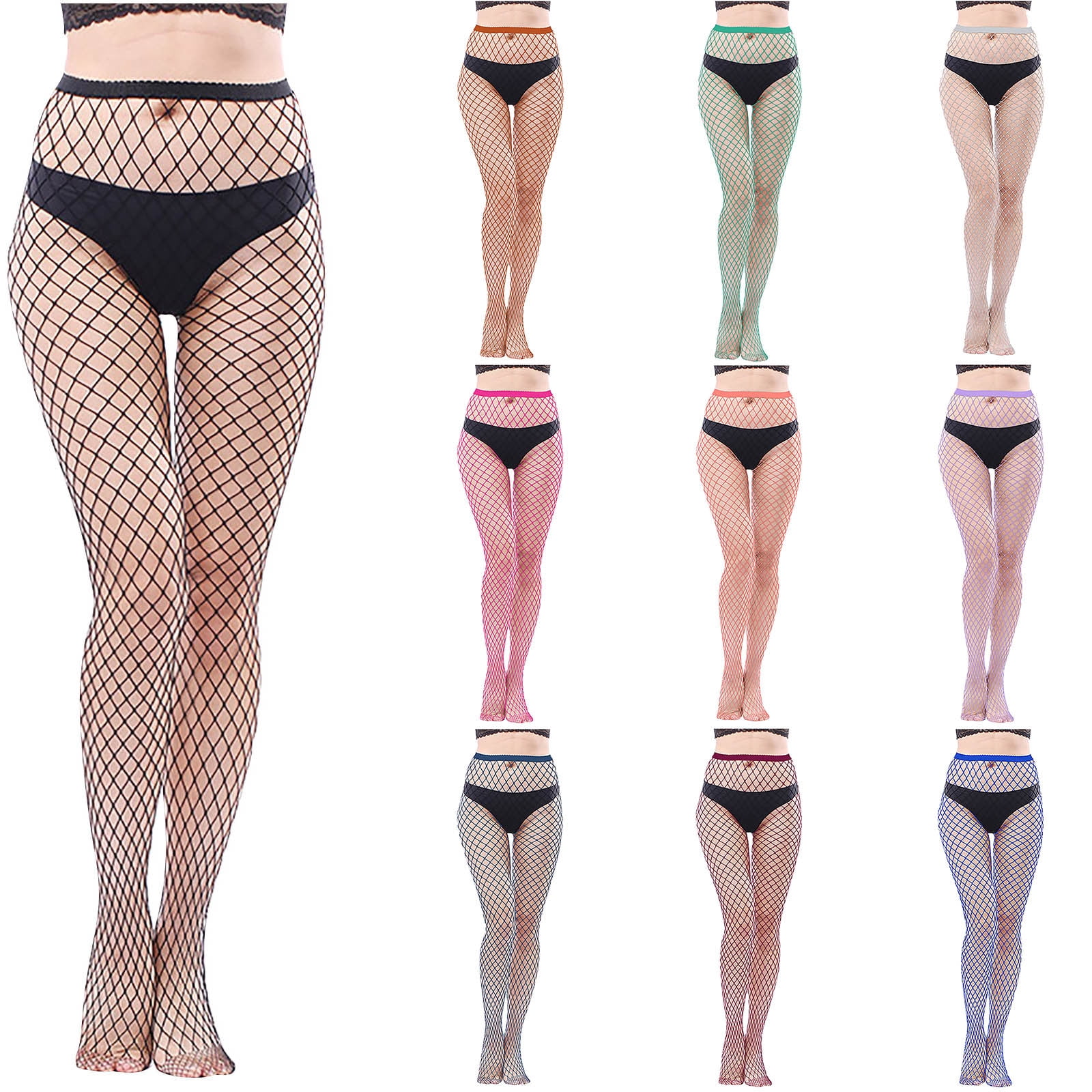 Fishnet Tights for Women Super Elastic Fishnet Stockings Thigh High Stockings High Waist Stockings Pantyhose Super Flexible Indestructible Magical Tights Walmart