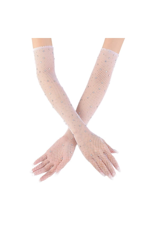 Fishnet gloves sexy long sleeves European and American gloves Hot P4 X7H0 D