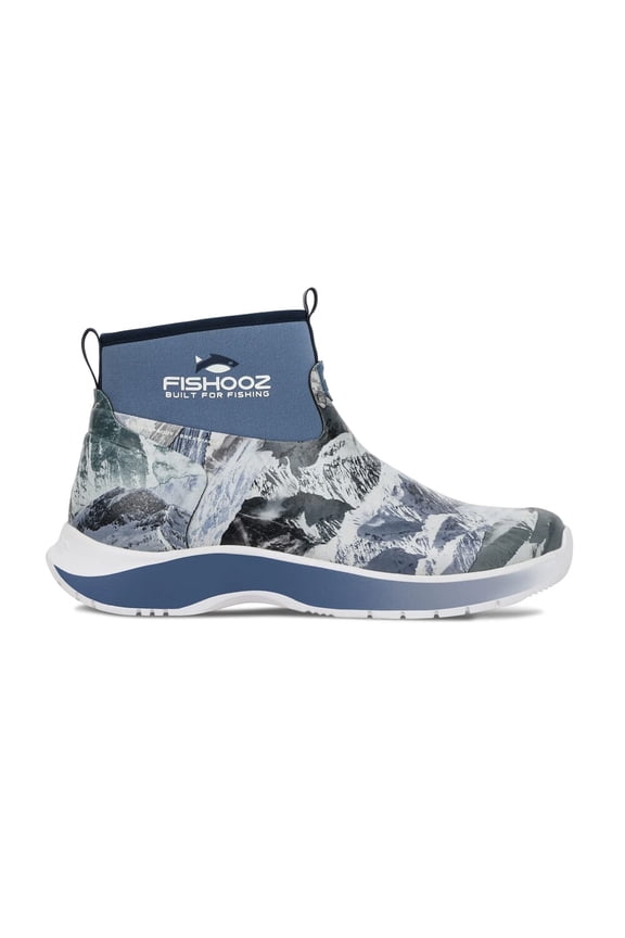 DryRun Ankle Boots, Splotch/Blue, Size 12, Waterproof Fishing Footwear (DRA-MA-SPL-M12)