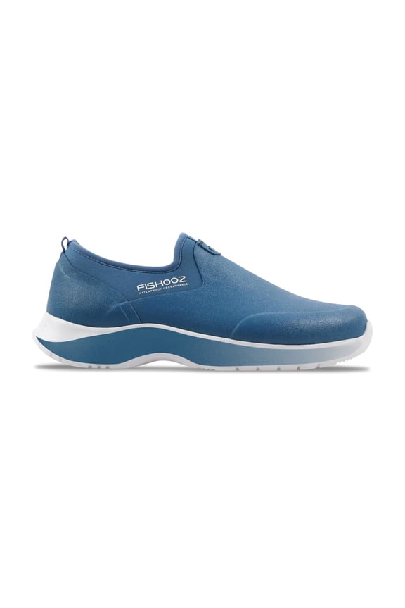 DryRun Waterproof Breathable Shoes, Blue/White, Size 10.5, Slip-On Design (DRS-MS-BLU-M10.5)