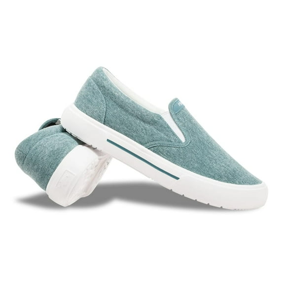 Fishooz Sunwashed Slip-On Shoes, Teal/White, Size 7, Casual Comfort Footwear (SUN-MSO-TEL-M07)