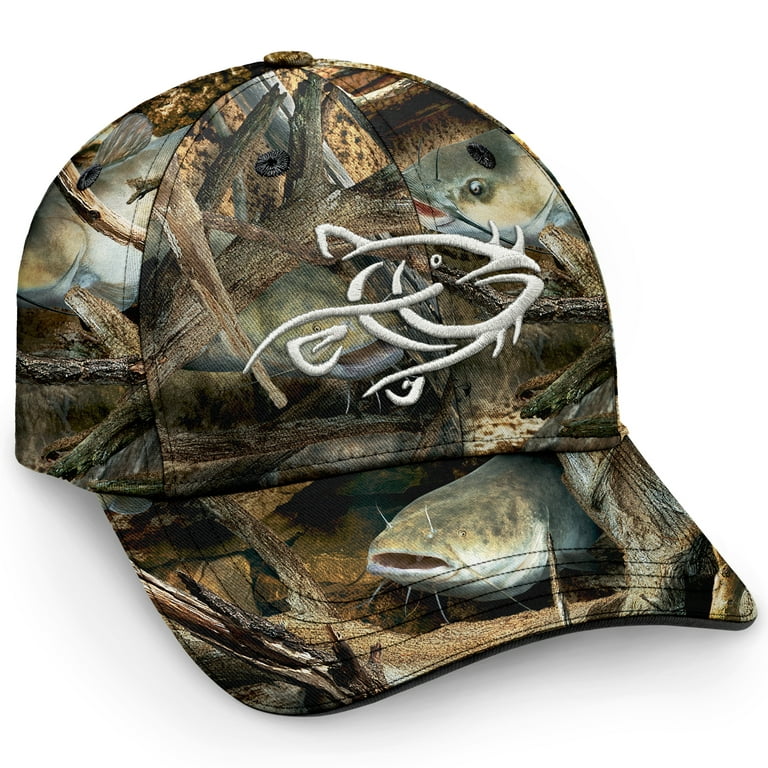 Fishouflage Camo Strike Cap- Catfish Fishing Hat (One Size)