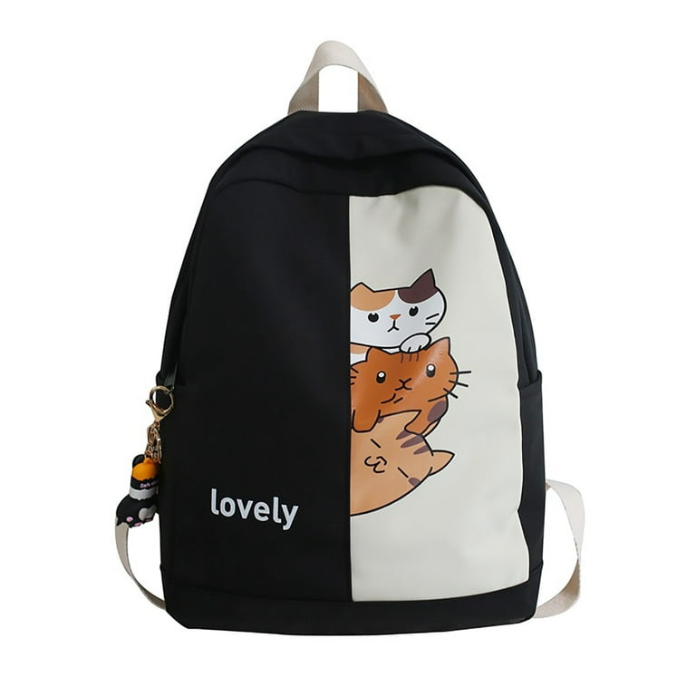 Fishpond Vest Backpack Girls Korean Cartoon Cat Schoolbag Backpack For  Primary School Students Womens Leather Laptop Backpack 