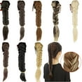 thumbnail image 1 of Fishtail Braid Ponytail Extension 21 Inch Claw Clip on in Ponytail Extension Synthetic Hairpiece Ponytail Extension, 1 of 8