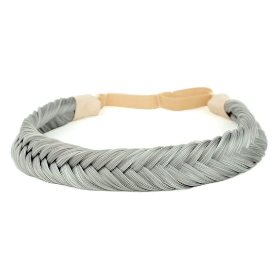 Fishtail Braided Headband Synthetic Hair Chunky Plait Elastic Women Girls
