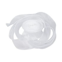 Fishtail Ribbon 10 Yards, Faux Pearl Sheer Ribbon for Gift Wrapping, Wedding Bouquet Bow Making, Corsage, Christmas Tree Decor, Craft Ribbon for Home Decor, 1.57 Inch Wide Polyester Ribbon