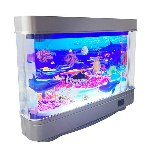Fishtank Shape LED Light USB Night Lamp Safe For Kids Home Office Decorative Night Light for Decktop Fish Lover