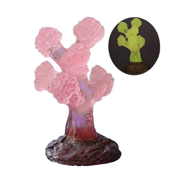 Fishtanks Resin Coral Luminous Decoration LifelikeAquaticPlant Figurine Aquariums SucculentPlant Landscaping Ornament