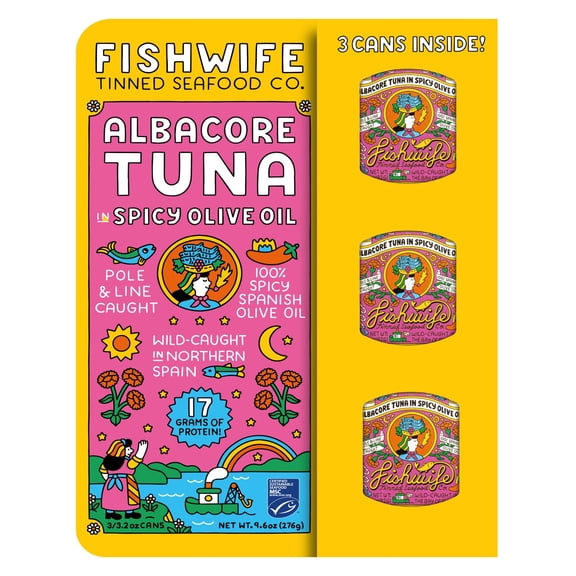 Fishwife Tuna in Spicy Olive Oil, 3.2 Ounce (Pack of 3)