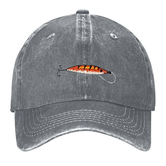Here Fishy Fishy Hat, Fishing Hat , Print Vintage Wash Dad Hat Adjustable Curved Brim Baseball Cap,Made In USA,Casual Outdoor Sports Fishing Cap for Men and Women