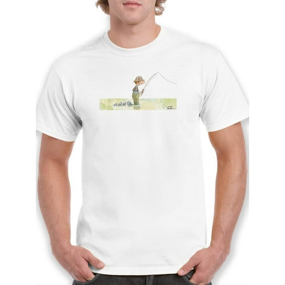 Fishy Hide And Seek T-Shirt Men -Engin Selcuk Designs, Male Large