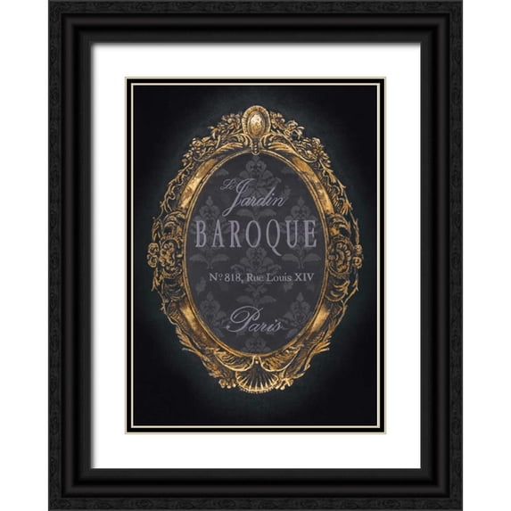 Fisk, Arnie 11x14 Black Ornate Wood Framed with Double Matting Museum Art Print Titled - Le Jardin Baroque