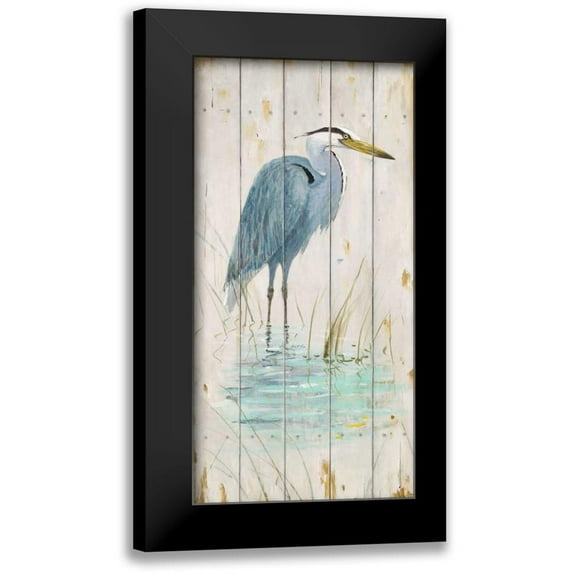 Fisk, Arnie 11x18 Black Modern Framed Museum Art Print Titled - Blue Heron