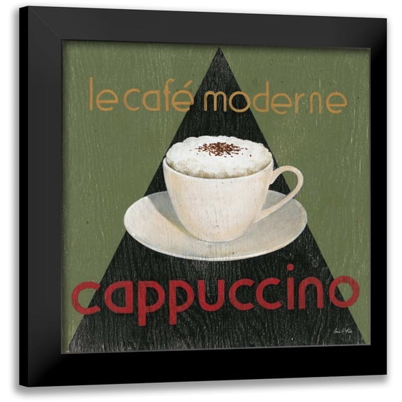 Fisk, Arnie 12x12 Black Modern Framed Museum Art Print Titled - Cafe Moderne Cappuccino