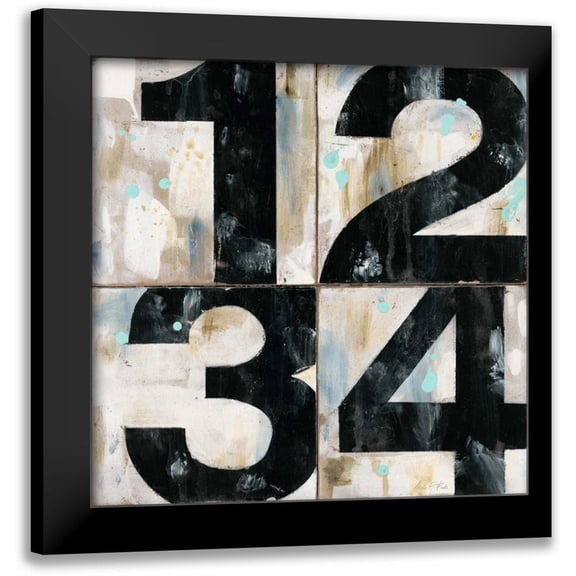Fisk, Arnie 12x12 Black Modern Framed Museum Art Print Titled - Industrial Chic Numbers