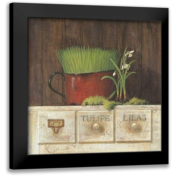 Fisk, Arnie 12x12 Black Modern Framed Museum Art Print Titled - Lilas