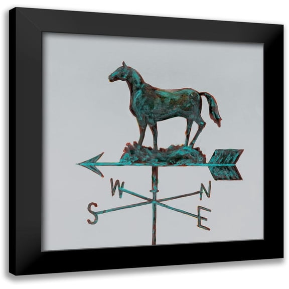 Fisk, Arnie 12x12 Black Modern Framed Museum Art Print Titled - Rural Relic Horse