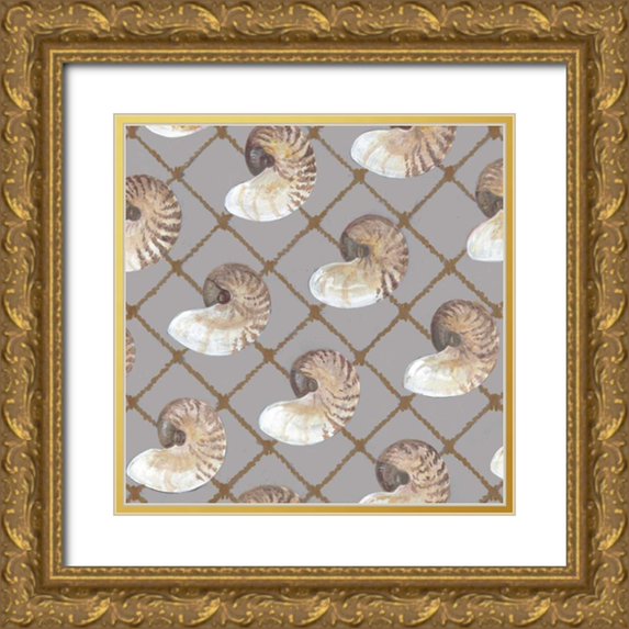 Fisk, Arnie 12x12 Gold Ornate Wood Framed with Double Matting Museum Art Print Titled - Nautilus Net