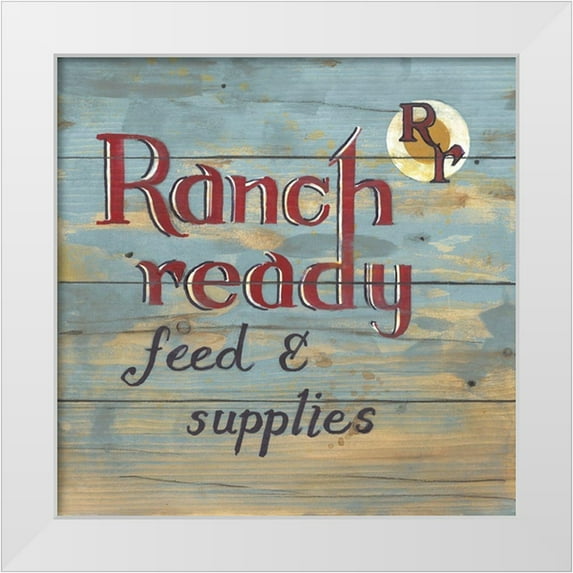 Fisk, Arnie 12x12 White Modern Wood Framed Museum Art Print Titled - Ranch Ready