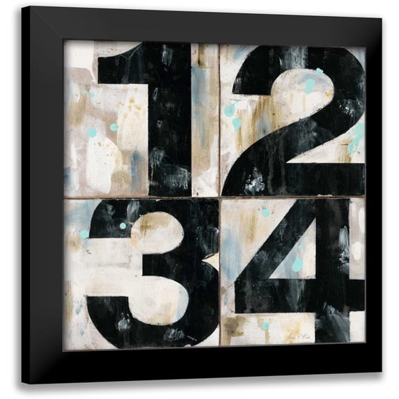 Fisk, Arnie 15x15 Black Modern Framed Museum Art Print Titled - Industrial Chic Numbers