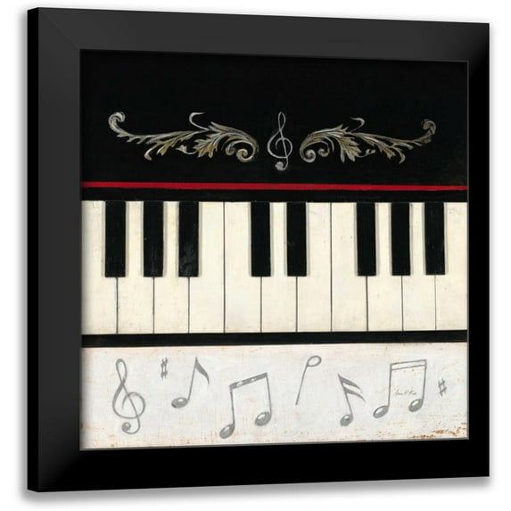 Fisk, Arnie 15x15 Black Modern Framed Museum Art Print Titled - Piano Play