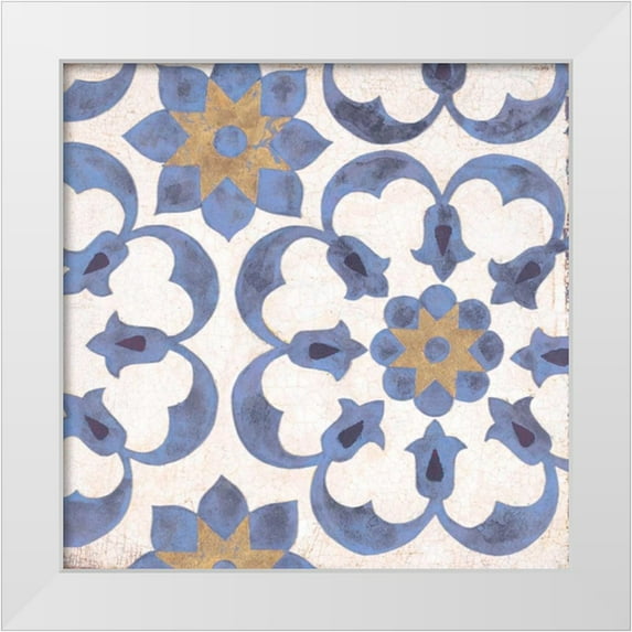 Fisk, Arnie 15x15 White Modern Wood Framed Museum Art Print Titled - Florentine Summer Tile 3