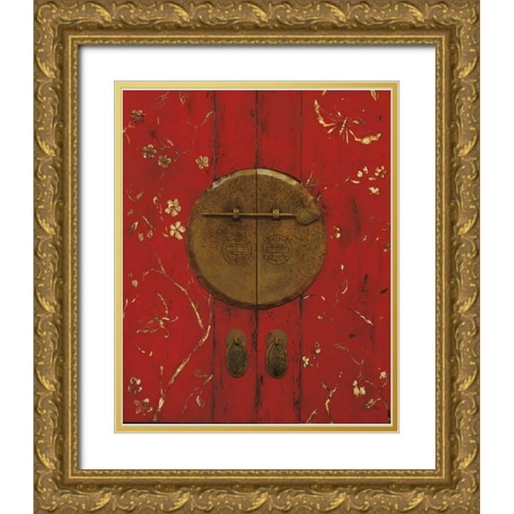 Fisk, Arnie 15x18 Gold Ornate Wood Framed with Double Matting Museum Art Print Titled - Apple Blossom Armoire