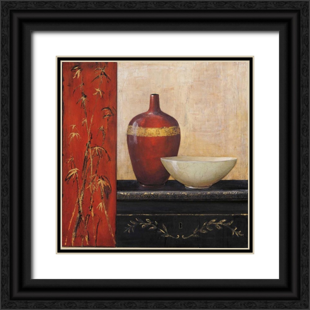 Fisk, Arnie 20x20 Black Ornate Wood Framed with Double Matting Museum ...