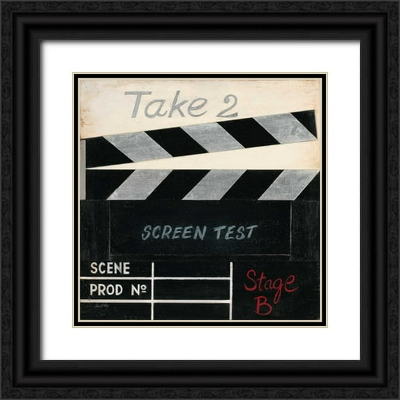 Fisk, Arnie 20x20 Black Ornate Wood Framed with Double Matting Museum Art Print Titled - Screen Test