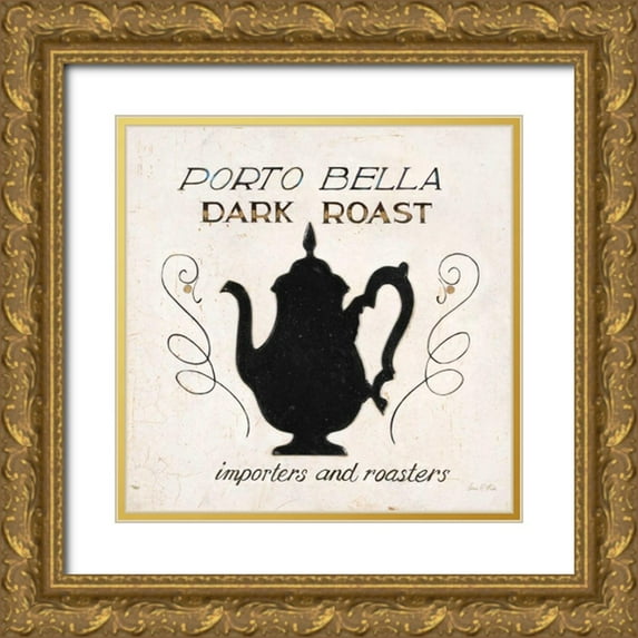 Fisk, Arnie 20x20 Gold Ornate Wood Framed with Double Matting Museum Art Print Titled - Porto Bella Coffee