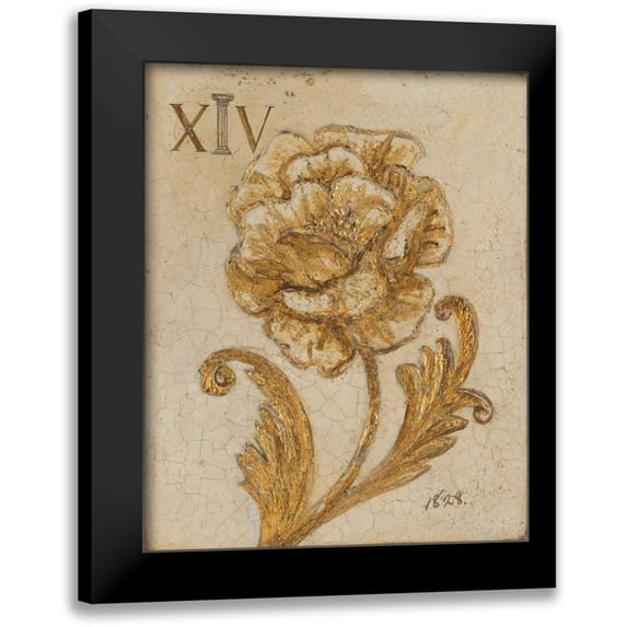 Fisk, Arnie 20x24 Black Modern Framed Museum Art Print Titled - Gilded Petals