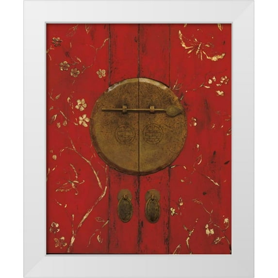 Fisk, Arnie 20x24 White Modern Wood Framed Museum Art Print Titled - Apple Blossom Armoire