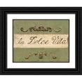 thumbnail image 1 of Fisk, Arnie 24x19 Black Ornate Wood Framed with Double Matting Museum Art Print Titled - Dolce Vita Plaque, 1 of 4