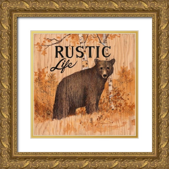Fisk, Arnie 26x26 Gold Ornate Wood Framed with Double Matting Museum Art Print Titled - Rustic Life