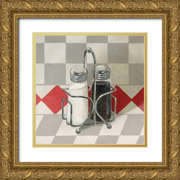 Fisk, Arnie 26x26 Gold Ornate Wood Framed with Double Matting Museum Art Print Titled - Vintage Salt and Pepper