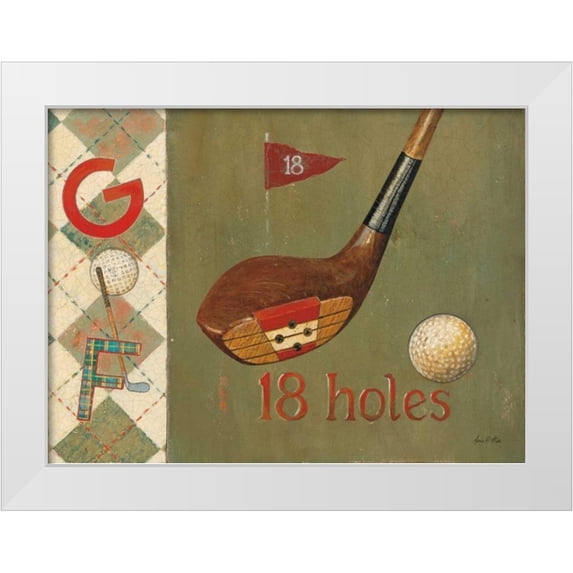 Fisk, Arnie 32x25 White Modern Wood Framed Museum Art Print Titled - 18 Holes