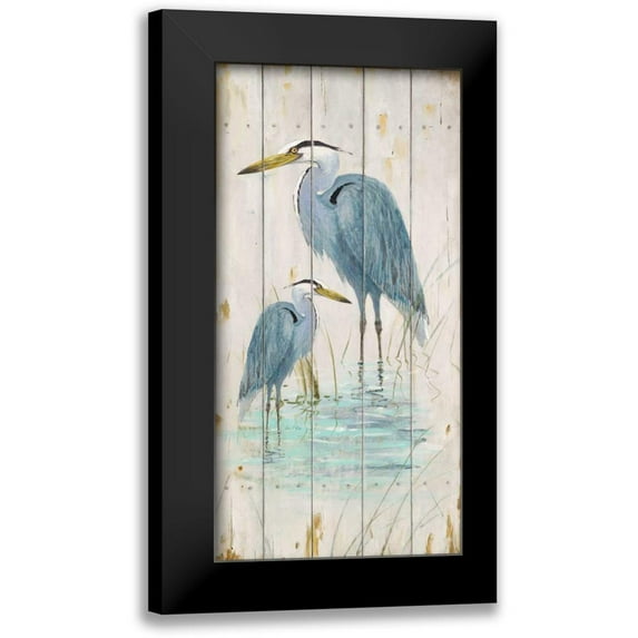 Fisk, Arnie 9x14 Black Modern Framed Museum Art Print Titled - Blue Heron Duo
