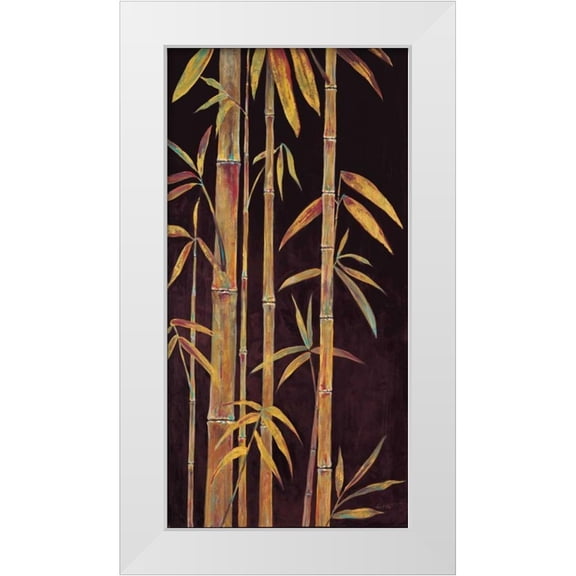 Fisk, Arnie 9x14 White Modern Wood Framed Museum Art Print Titled - Gilded Bamboo 2