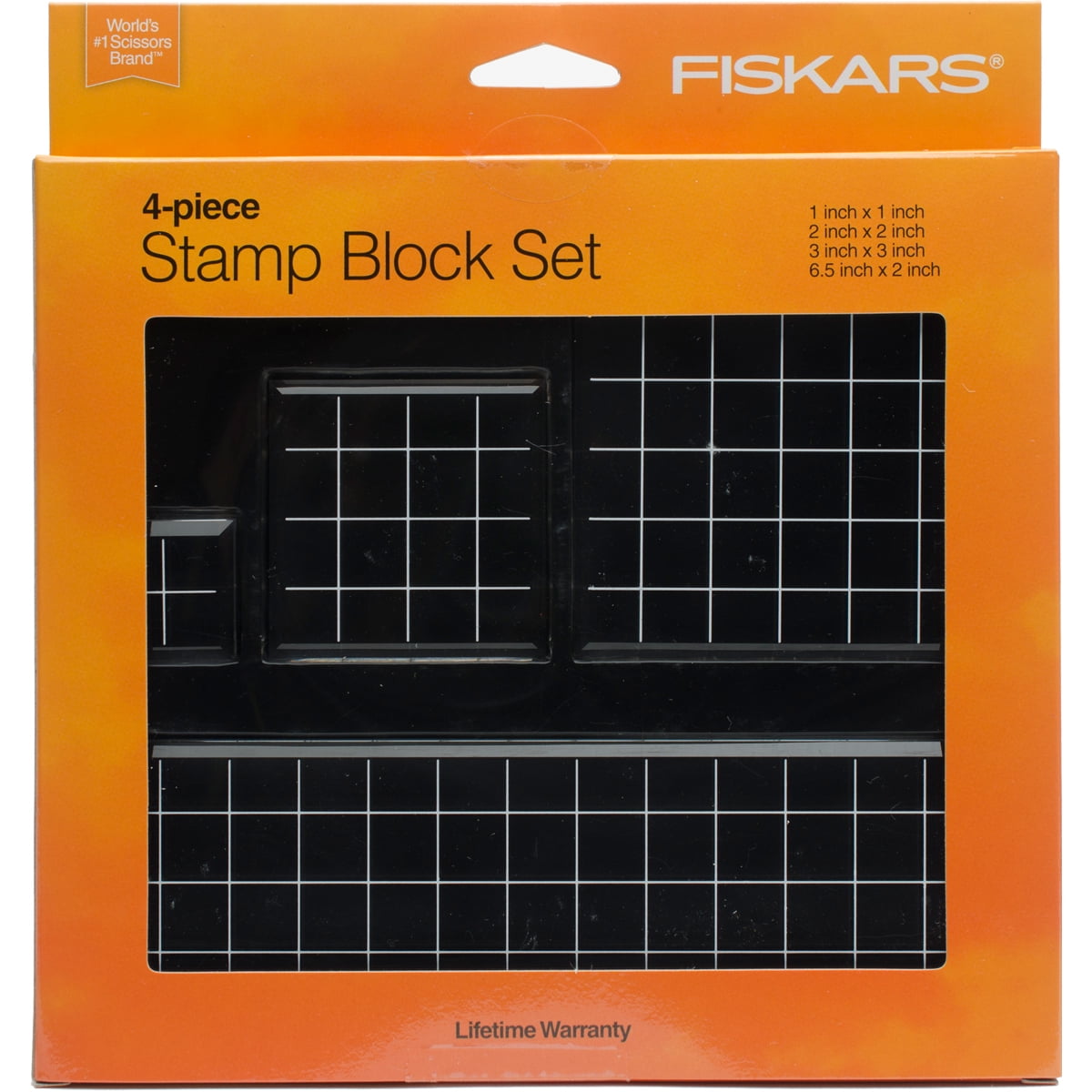 Fiskars 01000068J Clear Stamp Block Set, 4 Piece