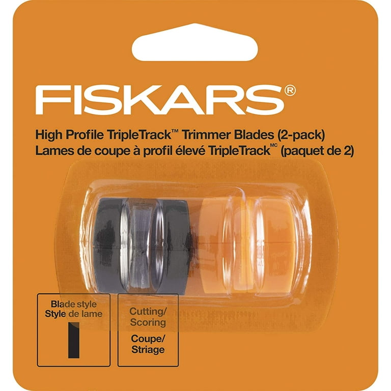 Fiskars 01-001555J TripleTrack High Profile Replacement Blades Cut/Score  Style I, 1.5x1.5x1 Inch, Black and Orange 