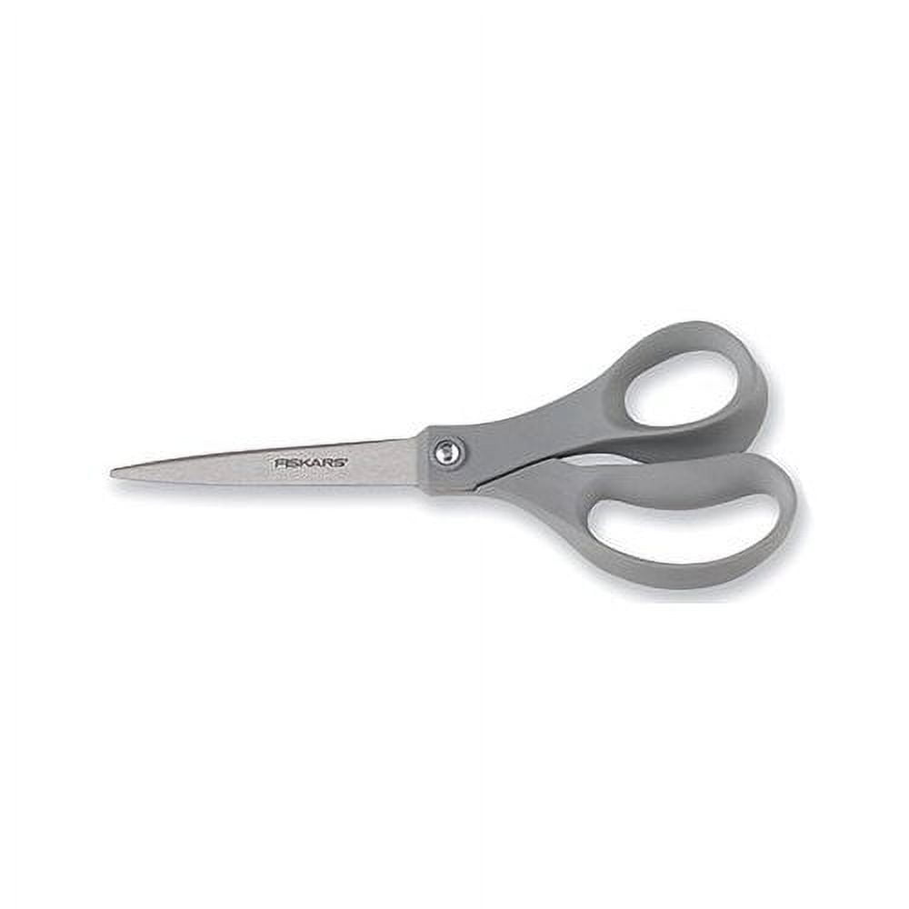 Fiskars Softgrip Contoured Performance Scissors All Purpose - Stainless  Steel - 8 - Fabric Scissors for Office, Arts, and Crafts- Grey