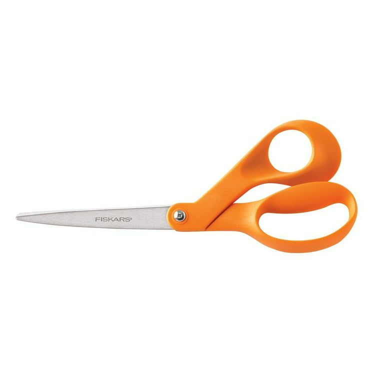 Fiskars 12-94518697WJ The Original Orange Handled Scissors, 8 Inch, Orange