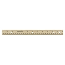 Fiskars 12" Wood Ruler, inches and Centimeters, Natural Finish, 1 Count, Straight Edge Ruler