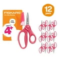 thumbnail image 1 of Fiskars (12 pack) 5" Pointed Kids Scissors Ages 4-7, Pink, Elementary School Scissors, 1 of 5
