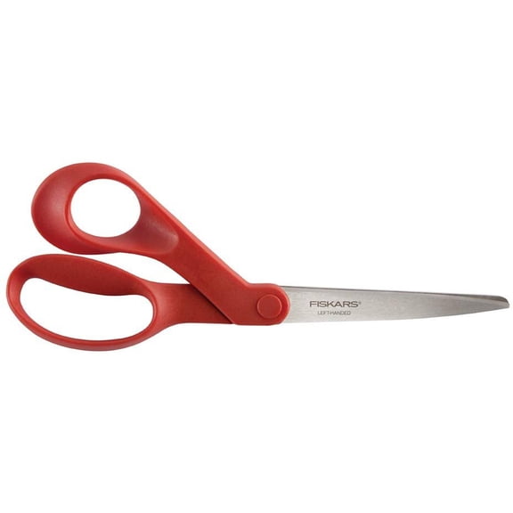 Fiskars Left-Handed Scissors 1294508697WJ Bent - Stainless Steel - 8 In, Orange