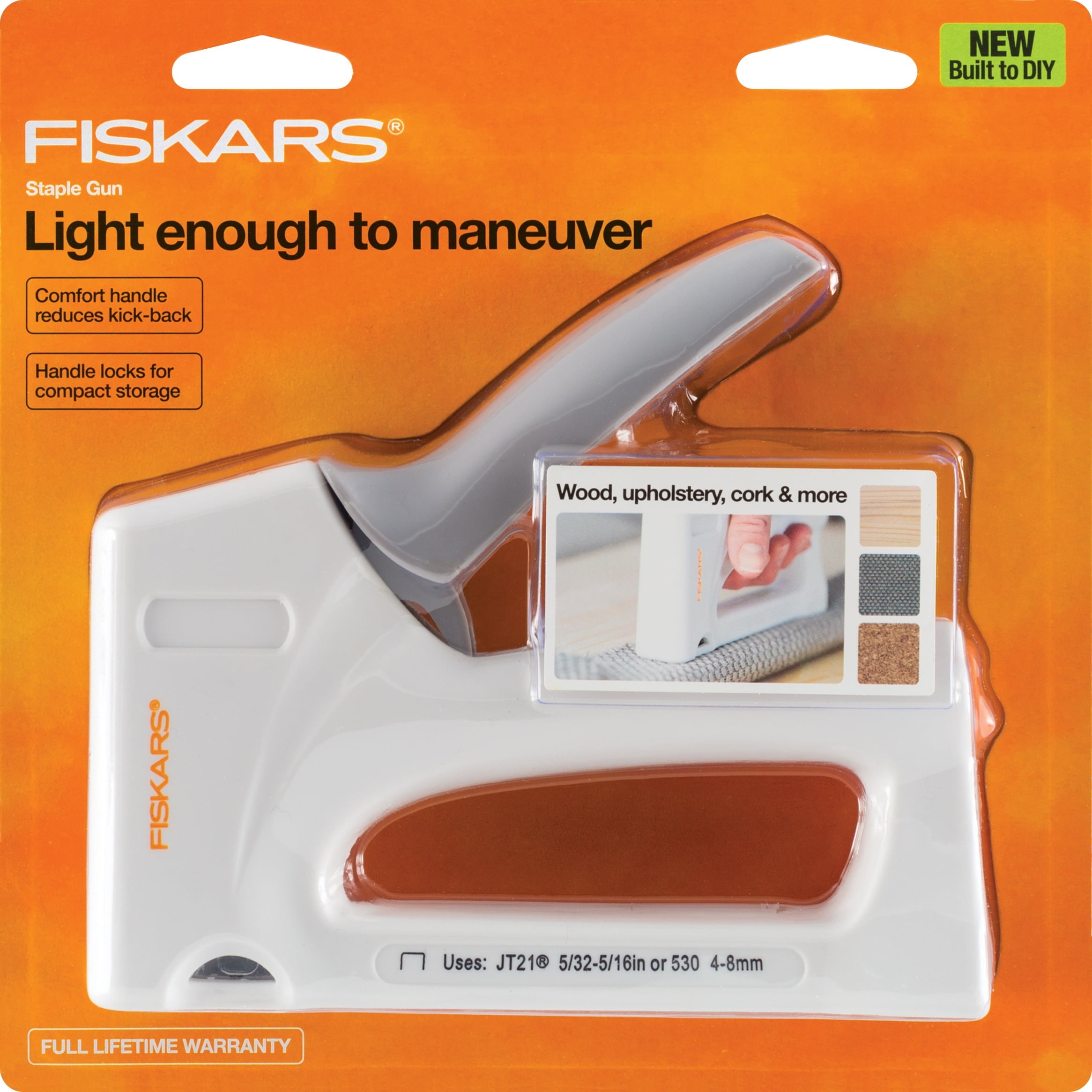 ホットセール 口コミ Fiskars 132460-1001 Crafts Precision Staple Gun, White/Grey ホチキス・穴あけパンチ
