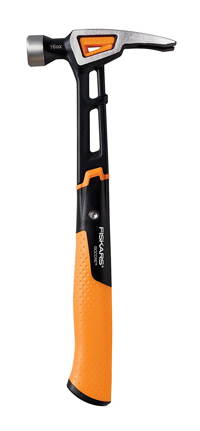 Fiskars 16 Ounce Heading Hammer (13.5 Inch), Black and Orange, 1 Count